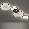 Plafoniere Moderne-Selezionato da Mazzolaluce Plafoniera a led 37w 3000k moderna nera dimmerabile per soggiorno