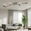 Plafoniere Moderne-Selezionato da Mazzolaluce Plafoniera allungabile moderna per soggiorno led 2300k-4000k con telecomando
