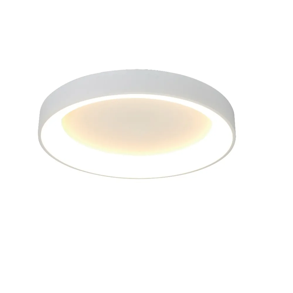 Plafoniere Moderne-Selezionato da Mazzolaluce Plafoniera anello bianca 38cm led 30w 2700k-5000k con telecomando app