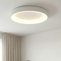 Plafoniere Moderne-Selezionato da Mazzolaluce Plafoniera anello bianca 50cm led 45w 2700k-5500k con telecomando app