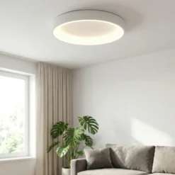 Plafoniere Moderne-Selezionato da Mazzolaluce Plafoniera anello bianca 50cm led 45w 2700k-5500k con telecomando app