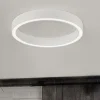 Plafoniere Moderne-Selezionato da Mazzolaluce Plafoniera anello bianco led 3000k dimmerabile 60 cm