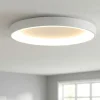 Plafoniere Moderne-Selezionato da Mazzolaluce Plafoniera anello 65cm bianco led 60w 2700k-5000k con telecomando app