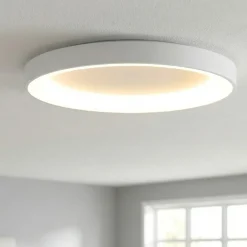 Plafoniere Moderne-Selezionato da Mazzolaluce Plafoniera anello 65cm bianco led 60w 2700k-5000k con telecomando app