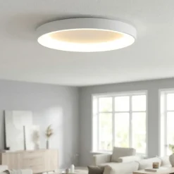 Plafoniere Moderne-Selezionato da Mazzolaluce Plafoniera anello 65cm bianco led 60w 2700k-5000k con telecomando app