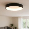 Plafoniere Moderne-Selezionato da Mazzolaluce Plafoniera anello 50cm nero led 45w 2700k.5500k con telecomando app