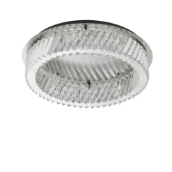 Plafoniere Moderne-Selezionato da Mazzolaluce Plafoniera anello di cristallo per camera da letto led 40w 3000k