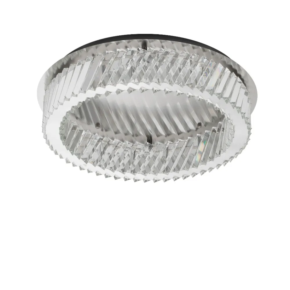 Plafoniere Moderne-Selezionato da Mazzolaluce Plafoniera anello di cristallo per camera da letto led 40w 3000k