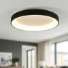Plafoniere Moderne-Selezionato da Mazzolaluce Plafoniera anello nera 90cm led 75w 2700k-5000k con telecomando