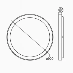 Plafoniere Moderne-Selezionato da Mazzolaluce Plafoniera anello oro 90cm led 75w 2700k-5000k con telecomando