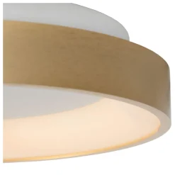 Plafoniere Moderne-Selezionato da Mazzolaluce Plafoniera anello oro moderna led 20w 2700k dimmerabile