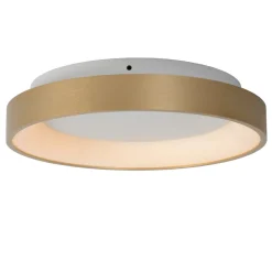 Plafoniere Moderne-Selezionato da Mazzolaluce Plafoniera anello oro moderna led 20w 2700k dimmerabile