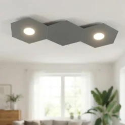 Plafoniere Moderne-Top Light Plafoniera antracite esagoni toplight hexagon moderna