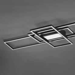 Plafoniere Moderne-Selezionato da Mazzolaluce Plafoniera antracite moderna led da 3000k a 6500k cont elecomando per soggiorno