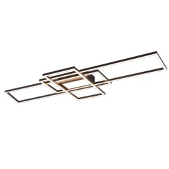 Plafoniere Moderne-Selezionato da Mazzolaluce Plafoniera antracite moderna led da 3000k a 6500k cont elecomando per soggiorno