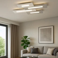 Plafoniere Moderne-Top Light Plafoniera a soffitto bianco grigio wally