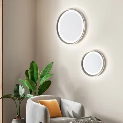 Plafoniere Moderne-Perenz Illuminazione Plafoniera a soffitto edge grigio titanio perenz led 38w 3000k moderna
