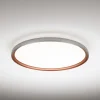 Plafoniere Moderne-Vivida International Plafoniera atena rotonda led 55w 3000k 4000k rame e argento vivida
