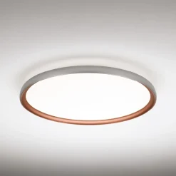 Plafoniere Moderne-Vivida International Plafoniera atena rotonda led 55w 3000k 4000k rame e argento vivida