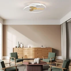Ventilatori Da Soffitto-Selezionato da Mazzolaluce Plafoniera a ventilatore con luce da soffitto pale di legno 20mq telecomando