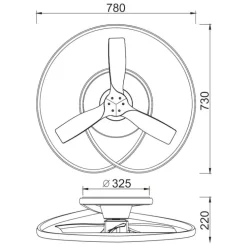 Ventilatori Da Soffitto-Selezionato da Mazzolaluce Plafoniera a ventilatore con luce da soffitto pale di legno 20mq telecomando