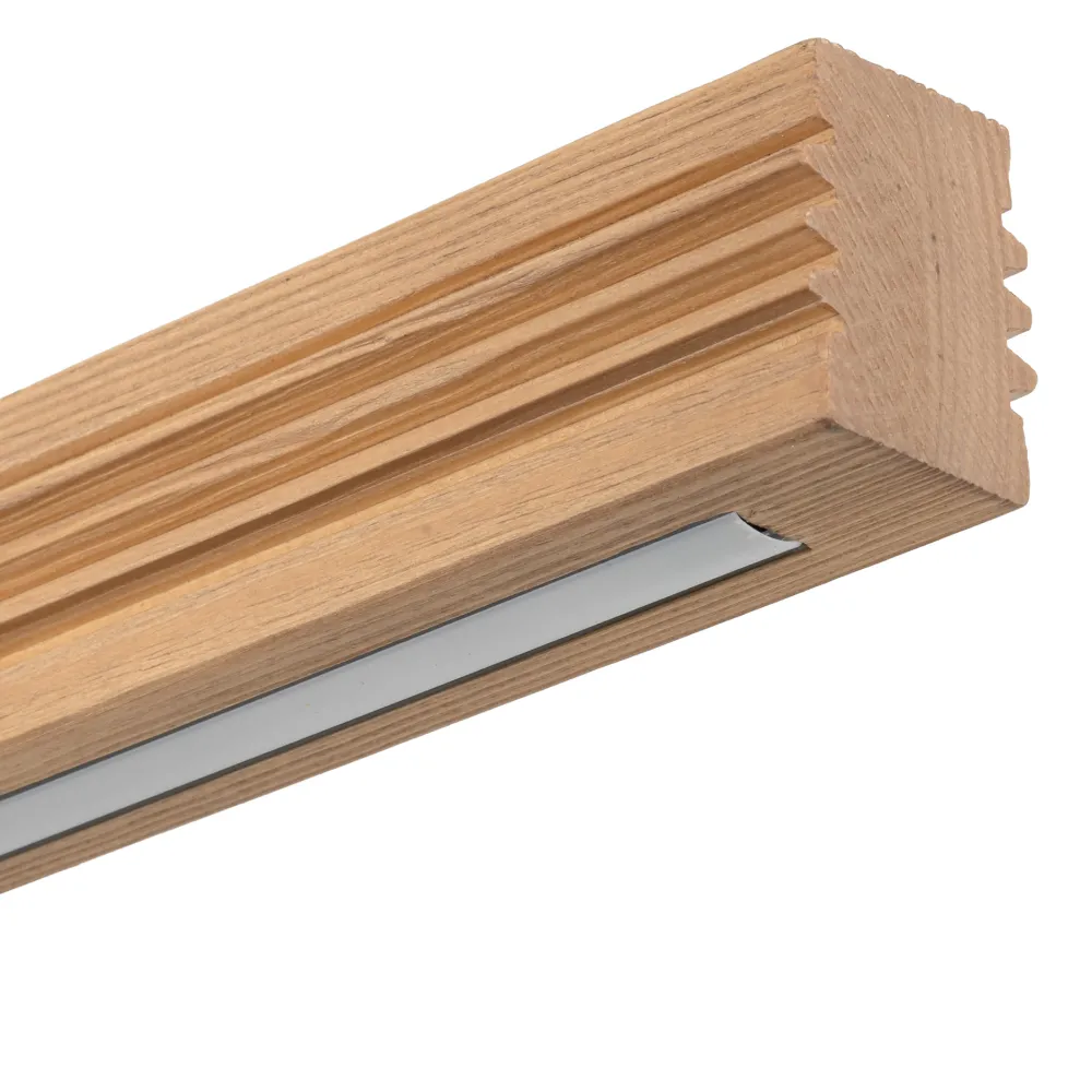 Plafoniere Moderne-Selezionato da Mazzolaluce Plafoniera barra di legno per cucina stile scandinavo moderna
