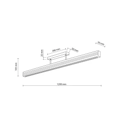 Plafoniere Moderne-Selezionato da Mazzolaluce Plafoniera barra di legno per cucina stile scandinavo moderna