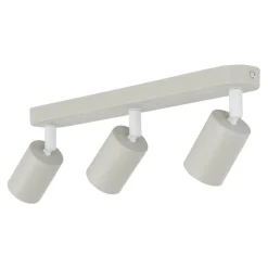 Plafoniere Moderne-Selezionato da Mazzolaluce Plafoniera beige con 3 faretti cilindri orientabili cucina moderna