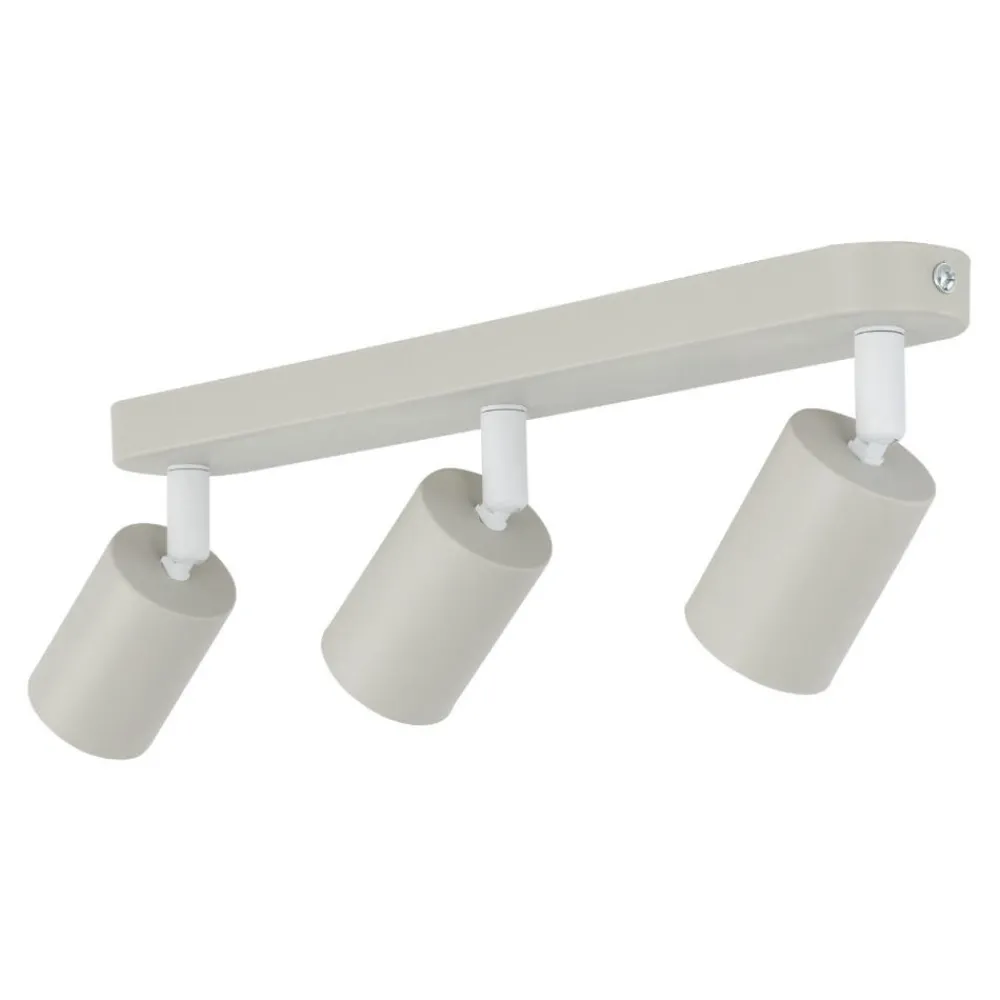 Plafoniere Moderne-Selezionato da Mazzolaluce Plafoniera beige con 3 faretti cilindri orientabili cucina moderna