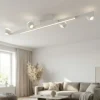 Plafoniere Moderne-Selezionato da Mazzolaluce Plafoniera bianca allungabile sfere orientabili led 2700k-65000k con telecomando