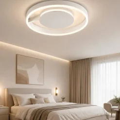 Plafoniere Moderne-Selezionato da Mazzolaluce Plafoniera bianca 40 cm moderna led 41w cct 2700k 3000k 4000k dimmerabile per camera da letto