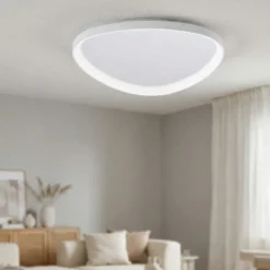 Plafoniere Moderne-Fabas Luce Plafoniera bianca 80cm quirk moderne led 75w 2700 3200k 4000k