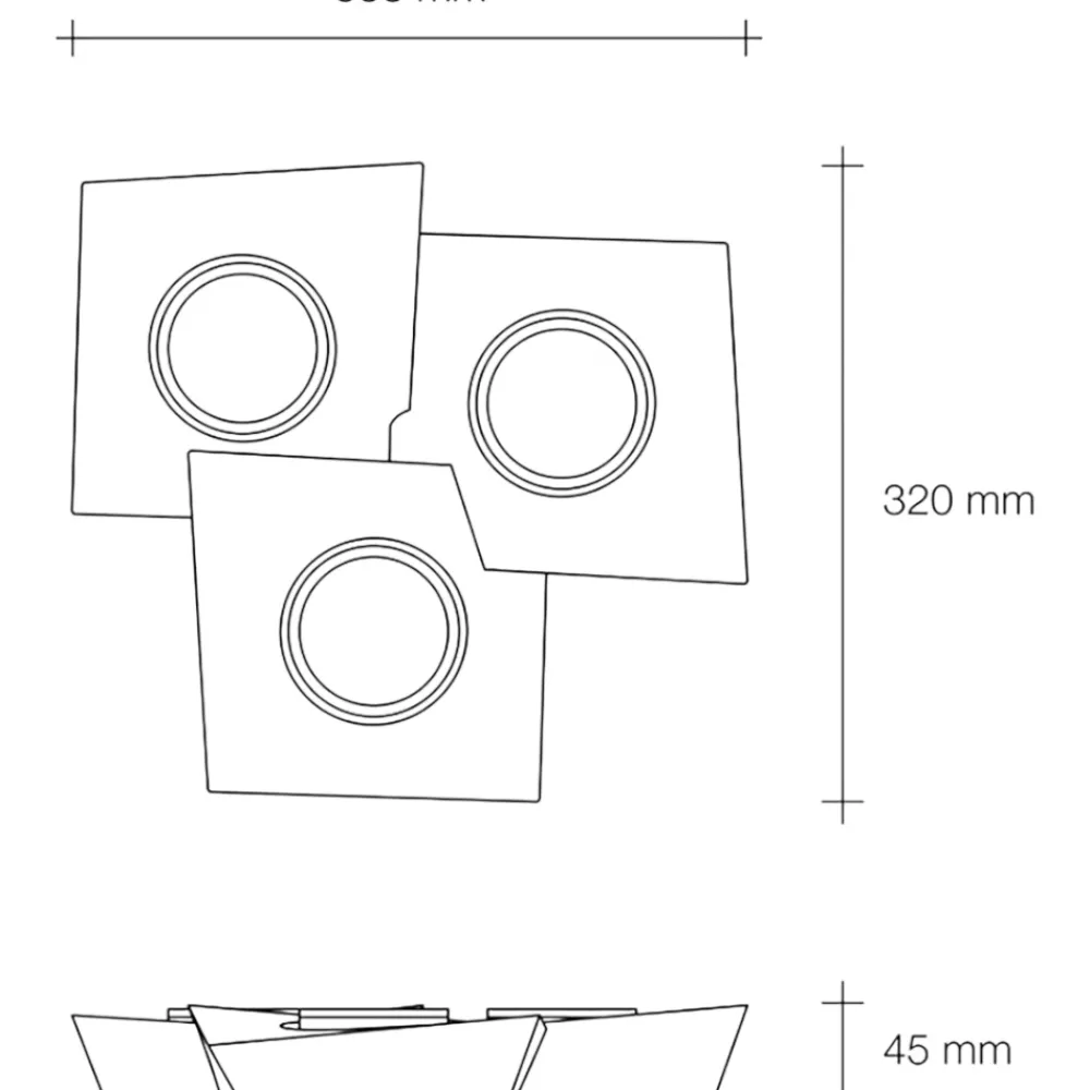 Plafoniere Moderne-Sforzin Illuminazione Plafoniera bianca da cucina moderna in gesso sforzin anchise