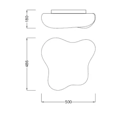Plafoniere Moderne-Selezionato da Mazzolaluce Plafoniera bianca design nuvola per cameretta moderna