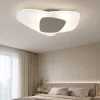 Plafoniere Moderne-Top Light Plafoniera bianca di vetro design moderna placca grigio