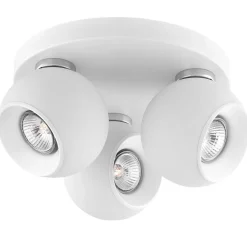 Plafoniere Moderne-Selezionato da Mazzolaluce Plafoniera bianca 3 faretti orientabili moderna