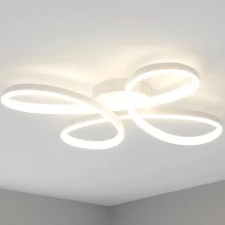 Plafoniere Moderne-Selezionato da Mazzolaluce Plafoniera bianca led design moderna 22w 4000k dimmerabile