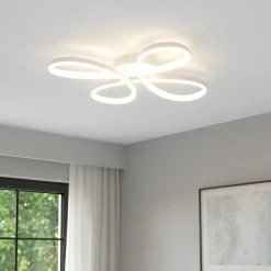 Plafoniere Moderne-Selezionato da Mazzolaluce Plafoniera bianca led design moderna 22w 4000k dimmerabile