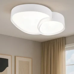 Plafoniere Moderne-Selezionato da Mazzolaluce Plafoniera bianca led 2700k a 6500k 21w design moderna con telecomando