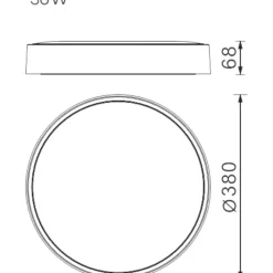 Plafoniere Moderne-Selezionato da Mazzolaluce Plafoniera bianca led 2700k 3300k 4000k dimmerabile