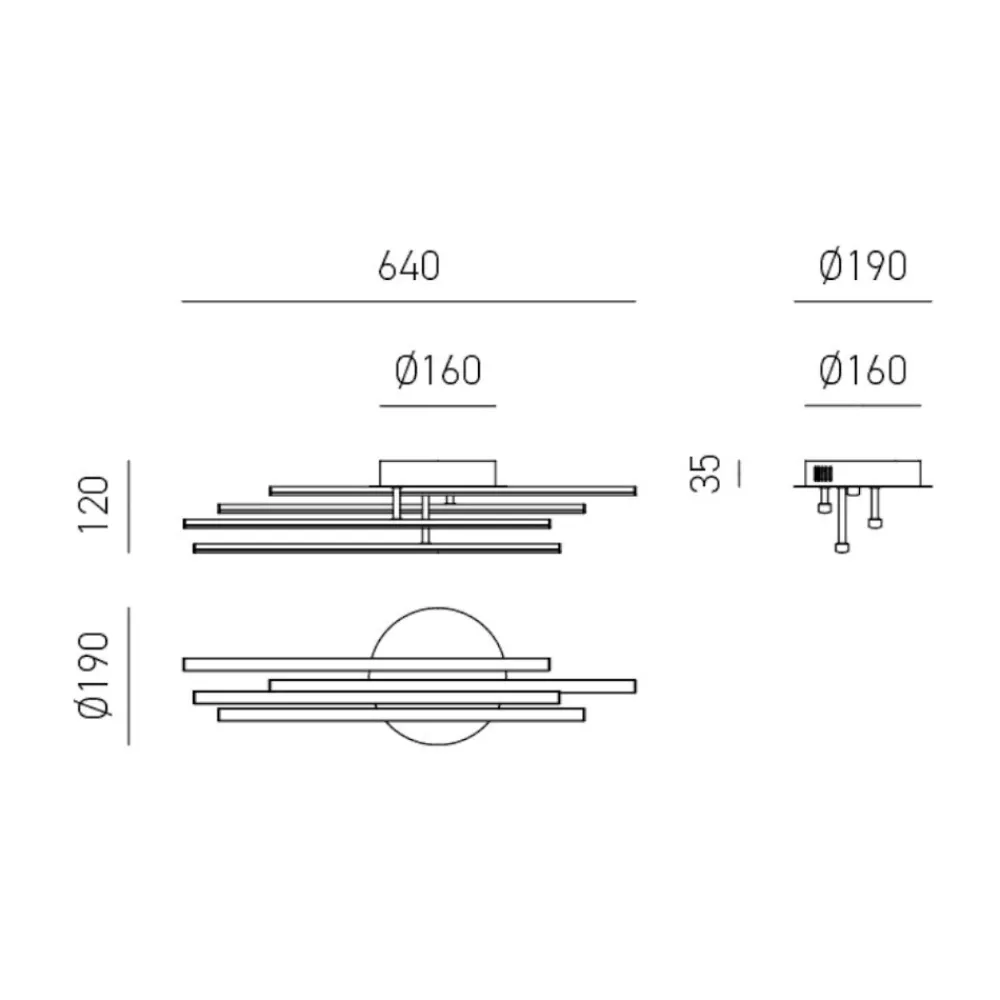 Plafoniere Moderne-Gea Luce Plafoniera bianca led 3000k tullia moderna