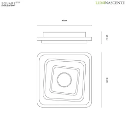 Plafoniere Moderne-Vivida International Plafoniera bianca led 42w dimmerabile 3000k a 6000k vivida square