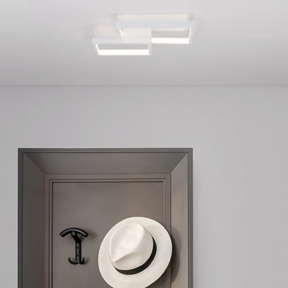 Plafoniere Moderne-Selezionato da Mazzolaluce Plafoniera bianca led 19w 3000k