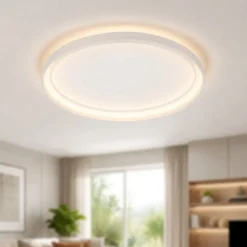 Plafoniere Moderne-Selezionato da Mazzolaluce Plafoniera bianca led 48w 2700k 4000k dimmerabile rotonda moderna