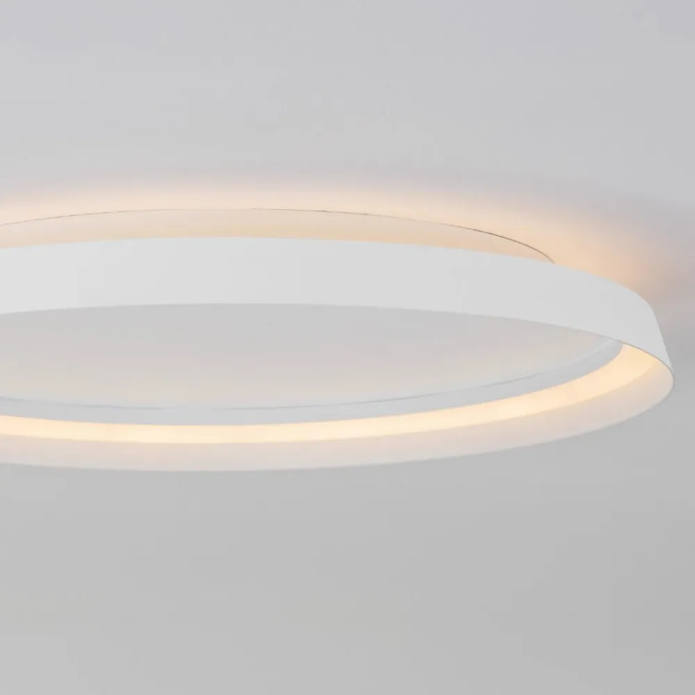 Plafoniere Moderne-Selezionato da Mazzolaluce Plafoniera bianca led 48w 2700k 4000k dimmerabile rotonda moderna