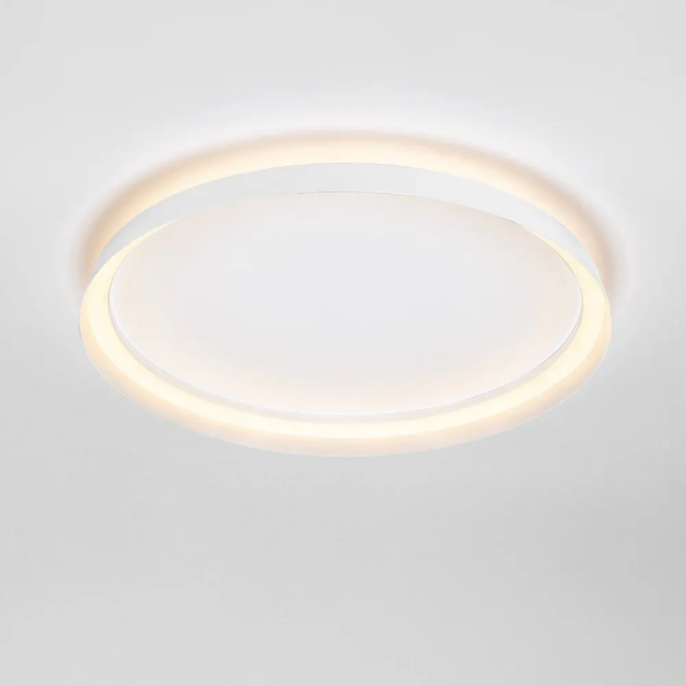 Plafoniere Moderne-Selezionato da Mazzolaluce Plafoniera bianca led 48w 2700k 4000k dimmerabile rotonda moderna