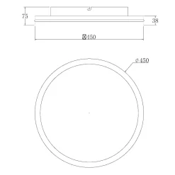 Plafoniere Moderne-Fabas Luce Plafoniera bianca led 52w 2700k 3200k 4000k isy