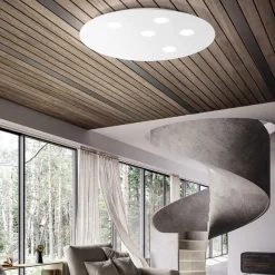 Plafoniere Moderne-Selezionato da Mazzolaluce Plafoniera bianca led 45w 3000k moderna random perenz illuminazione