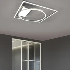 Plafoniere Moderne-Selezionato da Mazzolaluce Plafoniera bianca moderna led 33w telecomando dimmerabile