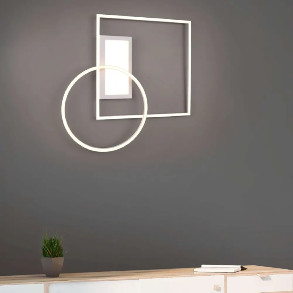 Plafoniere Moderne-Selezionato da Mazzolaluce Plafoniera bianca moderna led 33w telecomando dimmerabile
